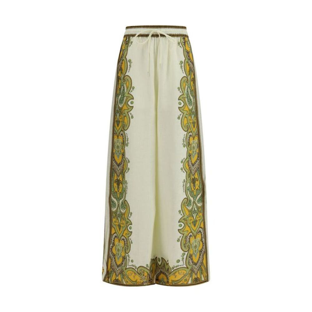 Alemais Beige Linen Casual Women's Pants - Picture 1 of 3